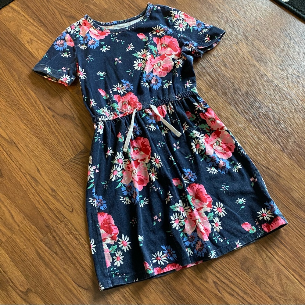 Gap size girl’s medium short sleeve floral dress - Picture 1 of 5